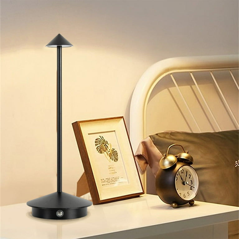 Touch Sensor LED Nightstand Lamp - 3 Mode Stepless Dimming Rechargeable Cordless