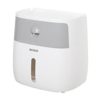 Kezqiaxn Toilet Paper Holder with Shelf Wall-MountedSensor Tissue Box- Sensor Automatic Paper Dispensing Machine- Punch- Paper Box for Household and Commercial Bathrooms- Transparent Viewin