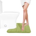 thumbnail image 1 of Kezqiaxn Toilet Rugs U Shaped Washable Non Slip Bath Mat Quick Dry Memory Foam Rug U Shape Toilet Mats Bathroom Rugs Soft Comfortable Water Absorption Thick Machine Washable Green, 1 of 7