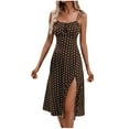 thumbnail image 1 of Kezqiaxn Women's 2026 Summer Dressy Dress Drawstring Sleeveless Beach Sundresses Fashion Spaghetti Strap Casual Dresses, 1 of 7