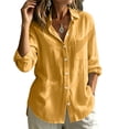 thumbnail image 1 of Kezqiaxn Womens Button Down Shirt Long Sleeve Collared Summer Tops Blouses for Women Dressy Casual Fashion Clothing, 1 of 9