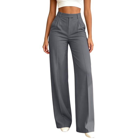 Kezqiaxn Womens Dress Pants Stretchy Work Pants High Waisted Business Casual Trousers with Pockets Fashion Clothing