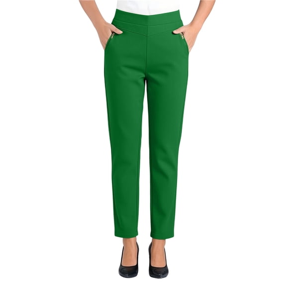 Kezqiaxn Womens Leggings Stretchy Soft Elastic Waist Tummy Control Workout Casual Pants with Pockets Plus Size Clothes for Women