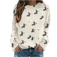 thumbnail image 1 of Kezqiaxn Womens Sweatshirt Fall Long Sleeve Loose Casual Tops Halloween Costumes Sweatshirts for Women Fashion Clothing, 1 of 6
