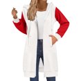 thumbnail image 1 of Kezqiaxn Zip Up Sweatshirt Women Fashion Color Block Long Sleeve Casual Long Jacket with Pockets Fall Winter Womens Sweatshirts, 1 of 6
