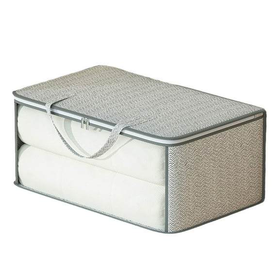 Kezqiaxn Ziplock Storage Bags for Clothes, Comforters Storage Bag with Window Clothes Storage Basket Foldable Clothes Storage Bag Wardrobe Sorting Storage Box Portable Storage Bag