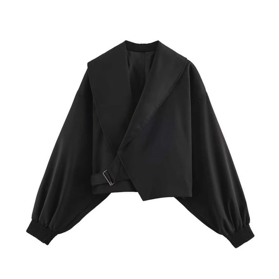 Kezqiaxn Lightweight Jacket Women Fall Solid Long Sleeve Loose Casual Outerwear Collared Travel Coat Fashion Clothing