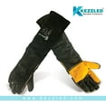 thumbnail image 1 of Kezzled Puncture Resistance Unisex Work Safety Gloves, Leather Black, Count Per Pack "2", 1 of 8