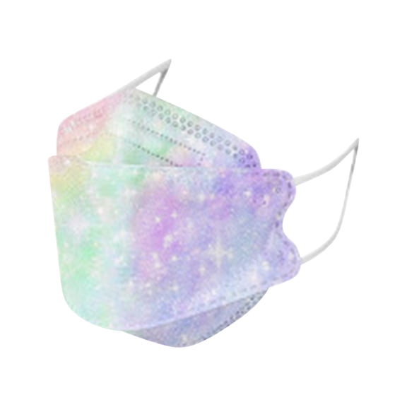 Kf94 Face Mask Pastel Galaxy Print 10 Pack 3D Disposable Protective Masks for Daily Outdoor Indoor Use