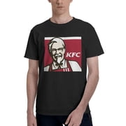 Kfc Logo MenS Basic Short Sleeve T-Shirt Fad Black Small