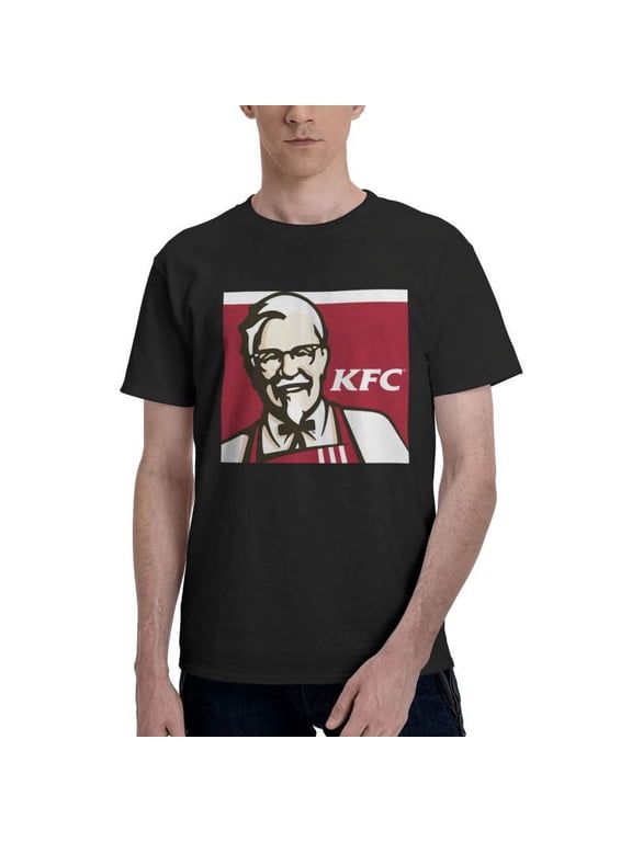 Kfc Logo Men'S Basic Short Sleeve T-Shirt Fad Black Small