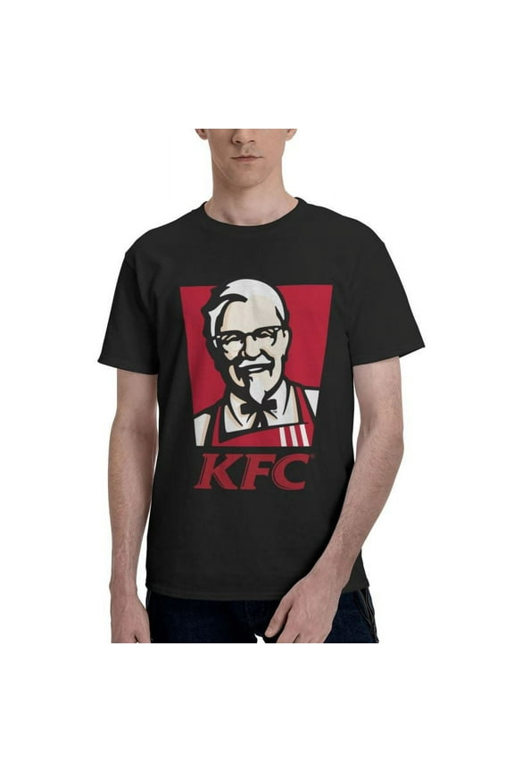 Kfc Logo Men'S Basic Short Sleeve T-Shirt Fad Black Small
