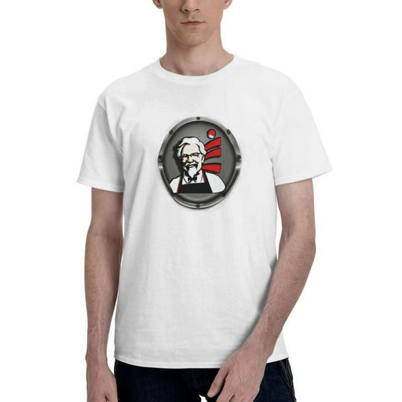 Kfc Logo Men'S Basic Short Sleeve T-Shirt Fad White 4x-Large
