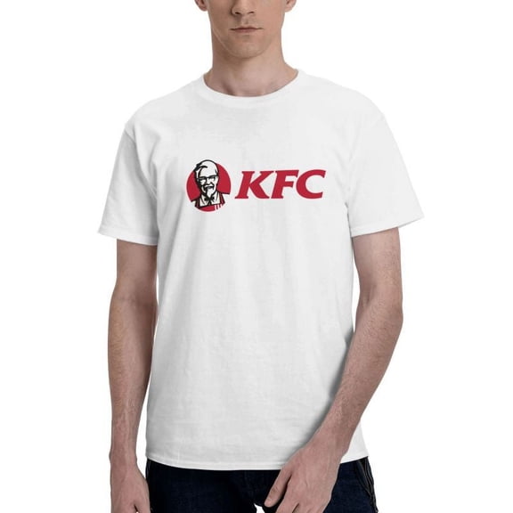Kfc Logo Men'S Basic Short Sleeve T-Shirt Fad White Small