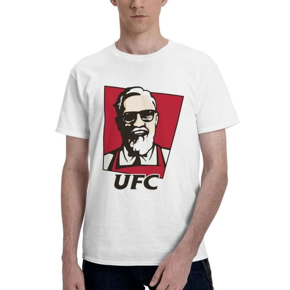 Kfc Logo Men'S Basic Short Sleeve T-Shirt Fad White Small
