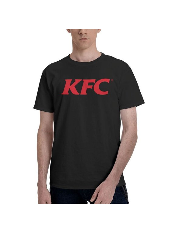 Kfc Logo Men'S Basic Short Sleeve T-Shirt Fashion Black Large