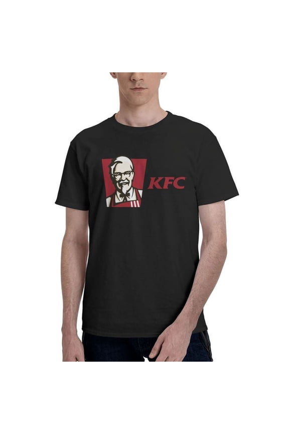 Kfc Logo Men'S Basic Short Sleeve T-Shirt Fashion Black Small