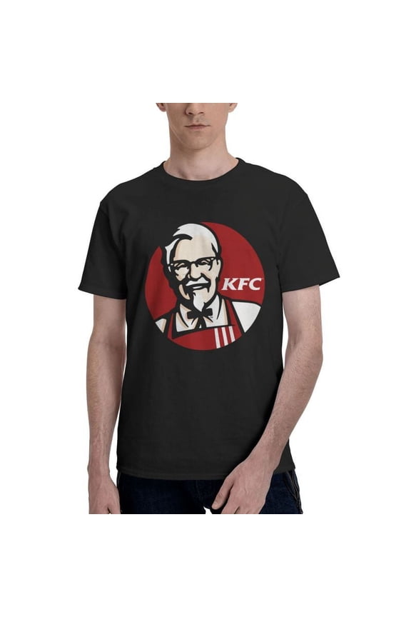 Kfc Logo Men'S Basic Short Sleeve T-Shirt Fashion Black Small