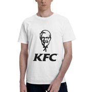 Kfc Logo MenS Basic Short Sleeve T-Shirt Fashion White Large