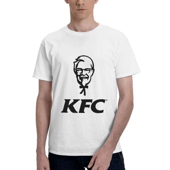 Kfc Logo Men'S Basic Short Sleeve T-Shirt Fashion White Large