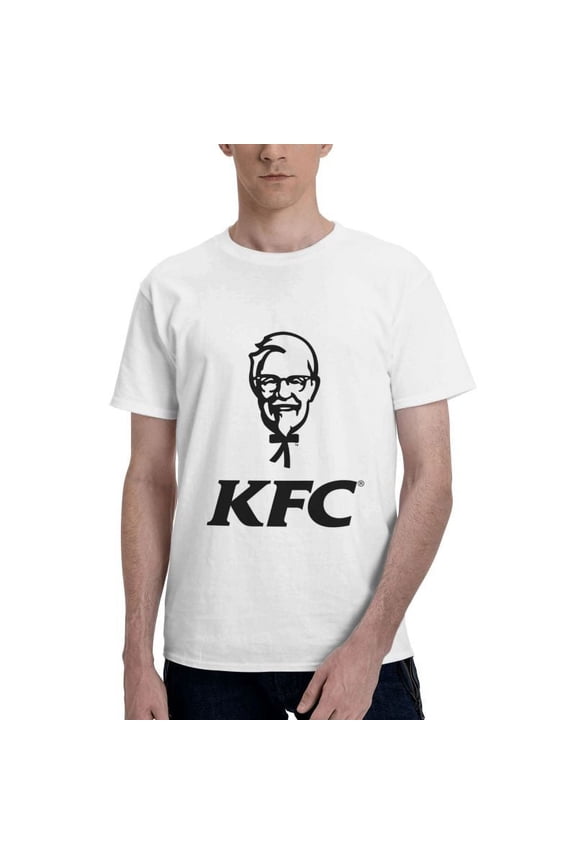 Kfc Logo Men'S Basic Short Sleeve T-Shirt Fashion White Large