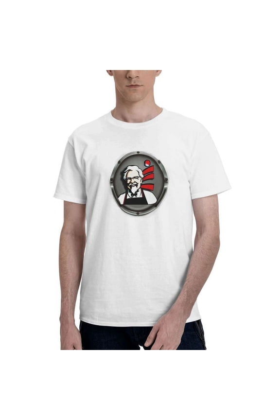 Kfc Logo Men'S Basic Short Sleeve T-Shirt Fashion White Small