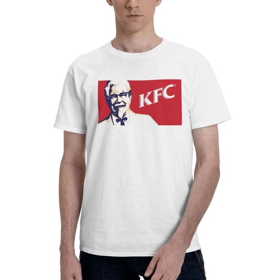 Kfc Logo Men'S Basic Short Sleeve T-Shirt Fashion White X-Large