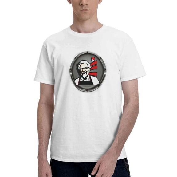 Kfc Logo Men'S Basic Short Sleeve T-Shirt Fashion White X-Large