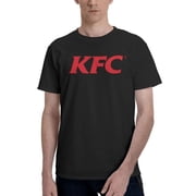 Kfc Logo MenS Basic Short Sleeve T-Shirt Fashionable Black Small