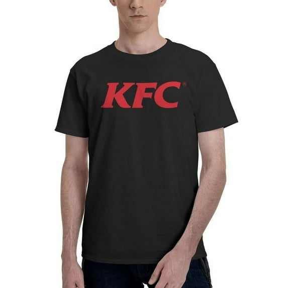 Kfc Logo Men'S Basic Short Sleeve T-Shirt Fashionable Black Small