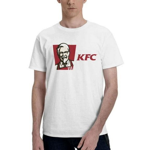 Kfc Logo Men'S Basic Short Sleeve T-Shirt Fashionable White Large