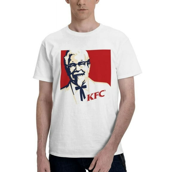 Kfc Logo Men'S Basic Short Sleeve T-Shirt Fashionable White Medium