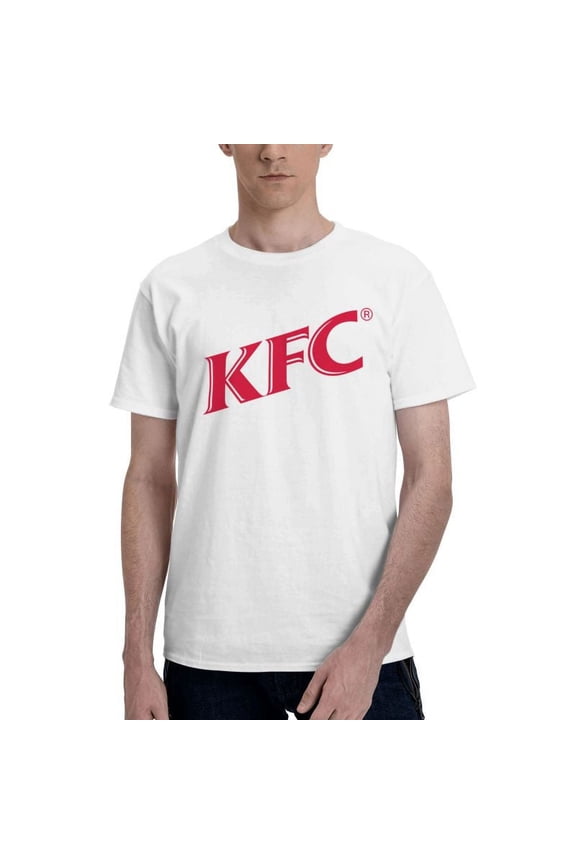 Kfc Logo Men'S Basic Short Sleeve T-Shirt Fashionable White X-Large