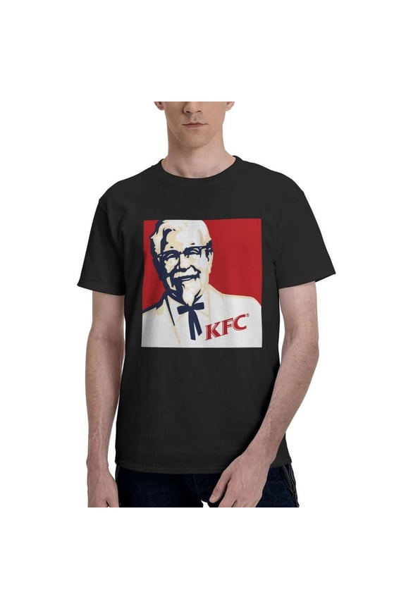 Kfc Logo Men'S Basic Short Sleeve T-Shirt Vogue Black Small