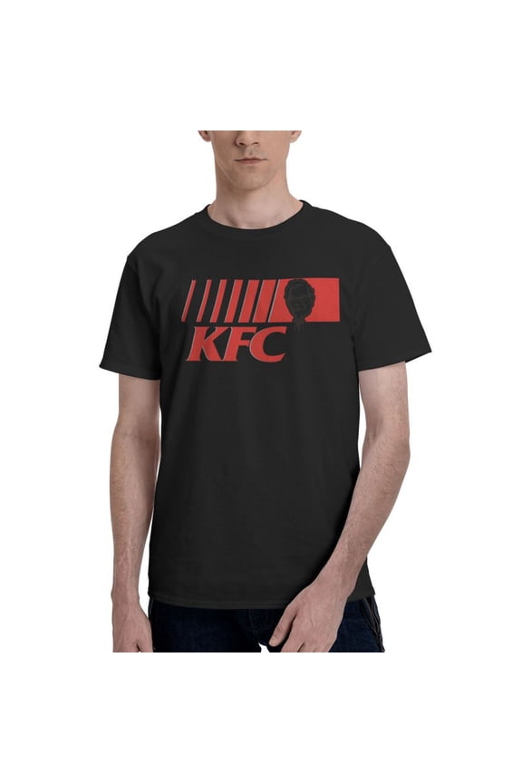 Kfc Logo Men'S Basic Short Sleeve T-Shirt Vogue Black Small