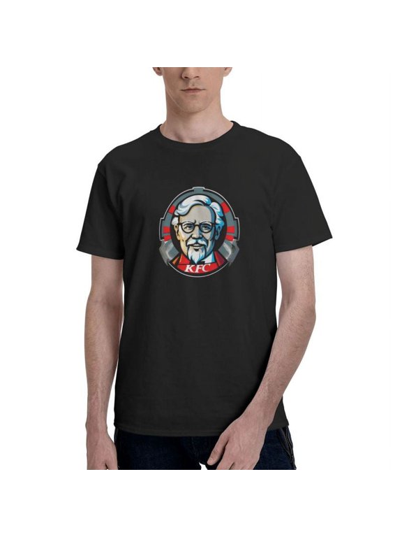 Kfc Logo Men'S Basic Short Sleeve T-Shirt Vogue Black Small