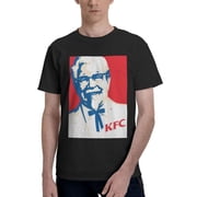 Kfc Logo MenS Basic Short Sleeve T-Shirt Vogue Black X-Large