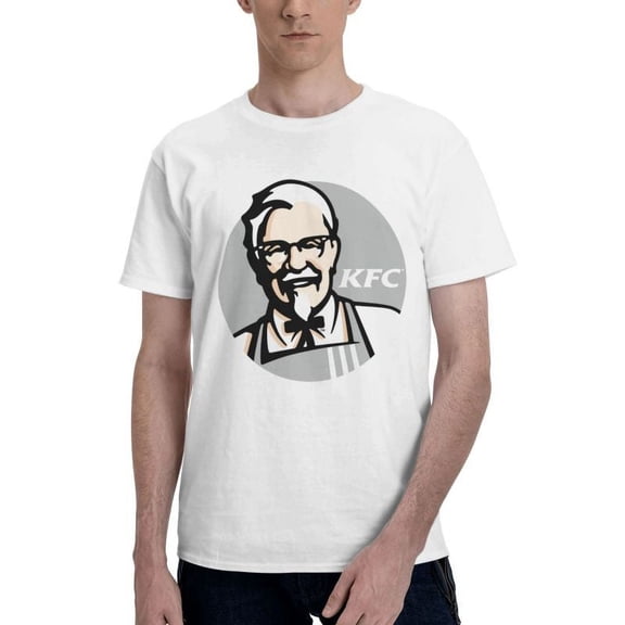 Kfc Logo Men'S Basic Short Sleeve T-Shirt Vogue White 5x-Large