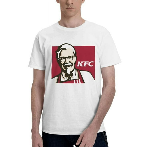 Kfc Logo Men'S Basic Short Sleeve T-Shirt Vogue White Small