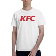 Kfc Logo Men'S Basic Short Sleeve T-Shirt Vogue White X-Large