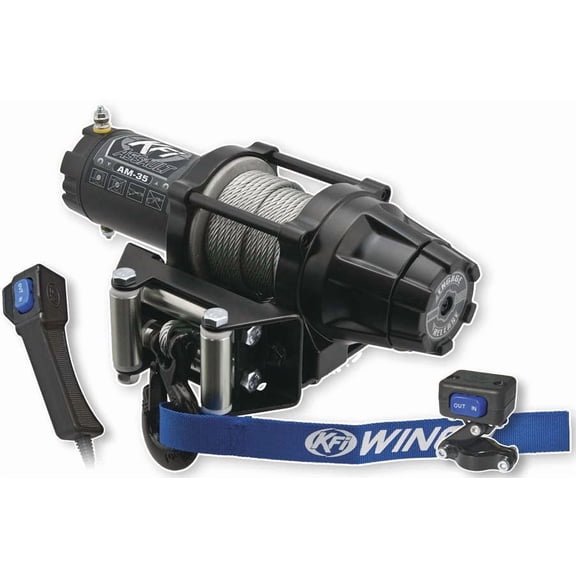 KFI 3500 ATV Assault Series Black Steel Winch AM-35