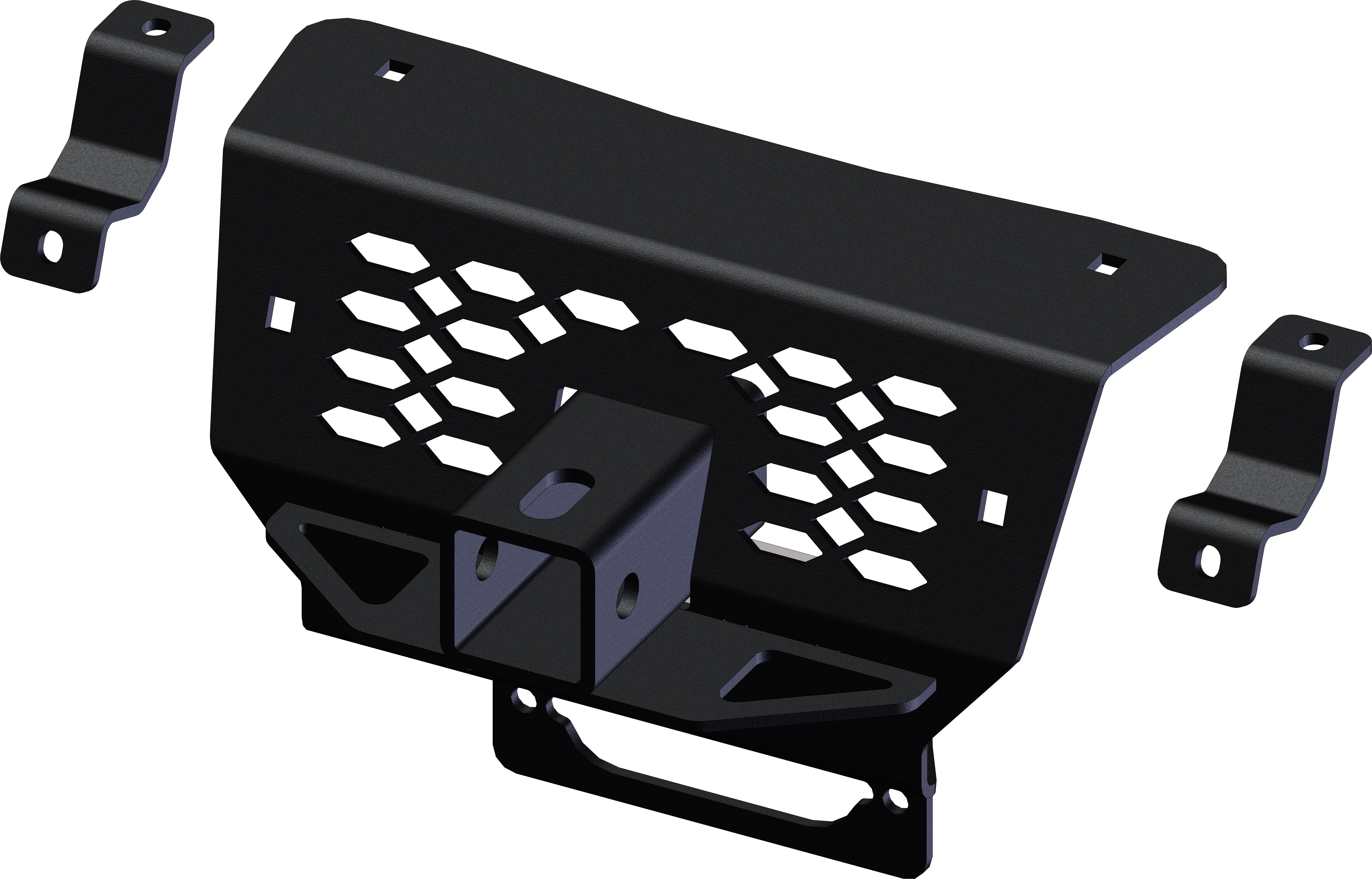 Kfi Atv/Utv Hitch Front Upper Receiver (), Black 101780