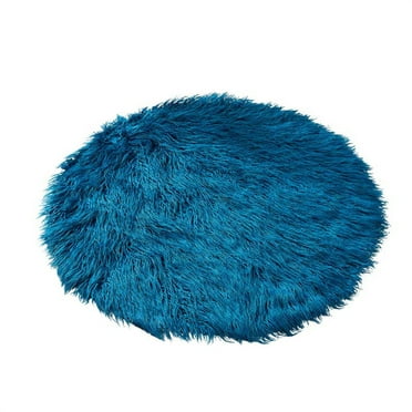 Kgfrsd Area Rug,Round Rug,4 Colors Round Shape Shape Rugs Shaggy Rug Dining Room Bedroom,Washable Rug,Entryway Rug,Indoor Outdoor Rugs,Blue
