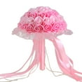 thumbnail image 1 of Kgfrsd Clearance Sale!Wedding Bouquet Crystal Roses Bridesmaid Bouquet, Bridal Bouquet Artificial Flowers for Wedding, Party and Church (Pink), 1 of 2