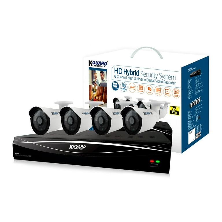 Kguard HD881-4WA713A-1TB 8-Channel Hybrid Security DVR with 1 TB