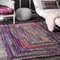 thumbnail image 1 of Kh Handloom Indian Handmade Braided Pure Cotton Area Rug Floor Carpet Rugs, Yoga Mat Rug, 1 of 4