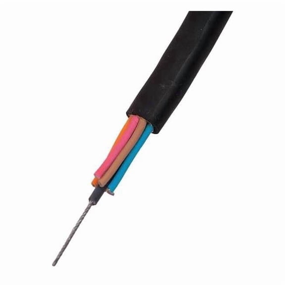 Portable Cord, SOOW, 16 AWG, 3 C, Black, PVC, Stranded, 600V, Indoor/Outdoor, 25 ft