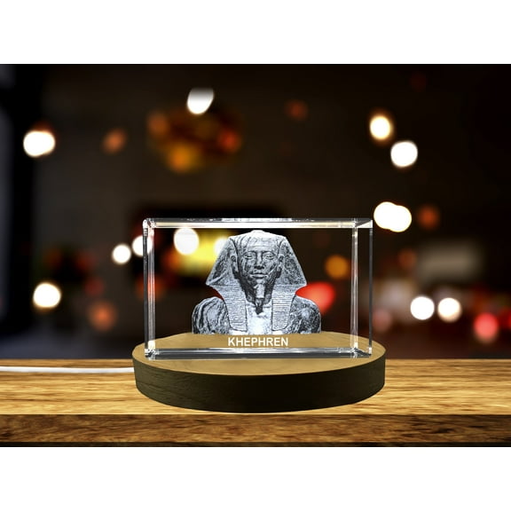 Khéphren Egyptian 3D Engraved Crystal | A Captivating Tribute to Pharaoh Khéphren A&B Crystal Collection