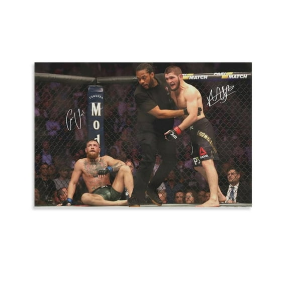 Khabib Nurmagomedov Arena Signed Poster Poster Wall Art Decor Artworks Canvas Poster Room Aesthetic Wall Art Prints Home Modern Decor Gifts 08x12inch(20x30cm)