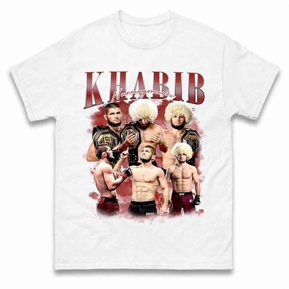 Khabib Nurmagomedov Bootleg T Shirt,White Color,Size M